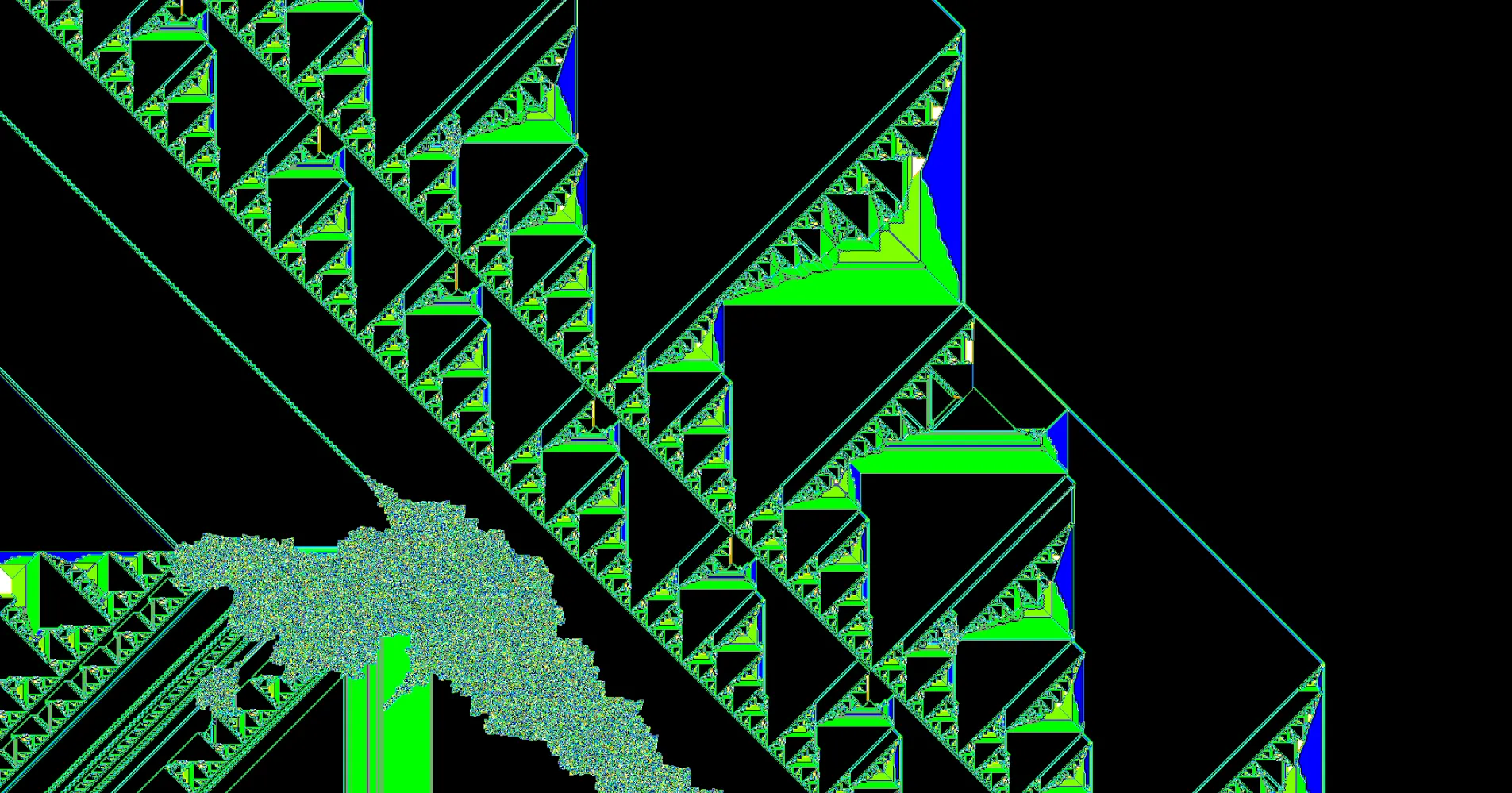 Visualizing variations of the classic Langton's Ant cellular automata