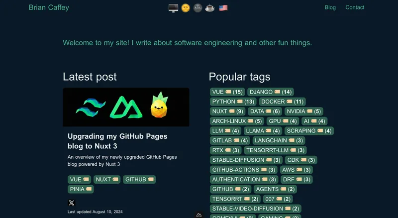 An overview of my newly upgraded GitHub Pages blog powered by Nuxt 3